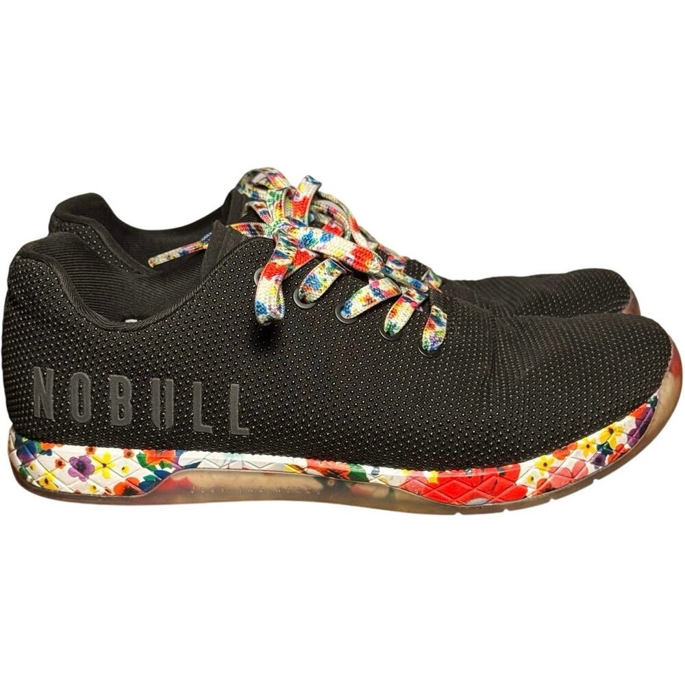 NOBULL Outwork Black Daisy Trainer Floral Crossfit Shoes Womens 9.5 Mens 8